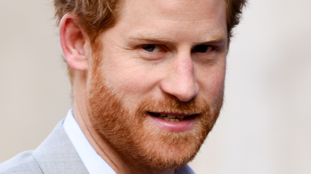 Prince Harry staring off
