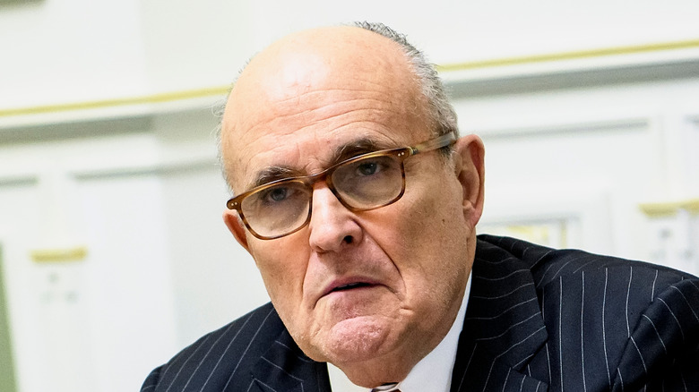 Rudy Giuliani at a press conference