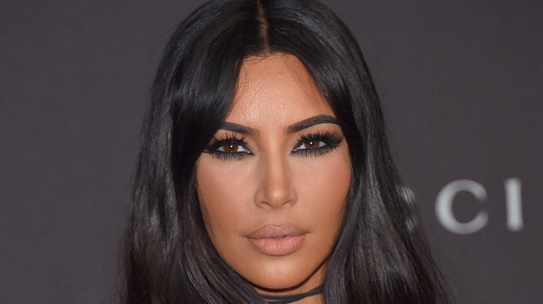 Kim Kardashian in black eyeshadow