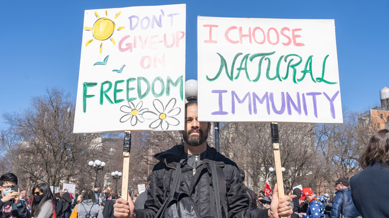Anti-vaccination protest