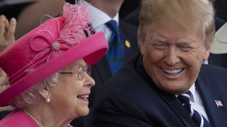 Queen Elizabeth and Donald Trump