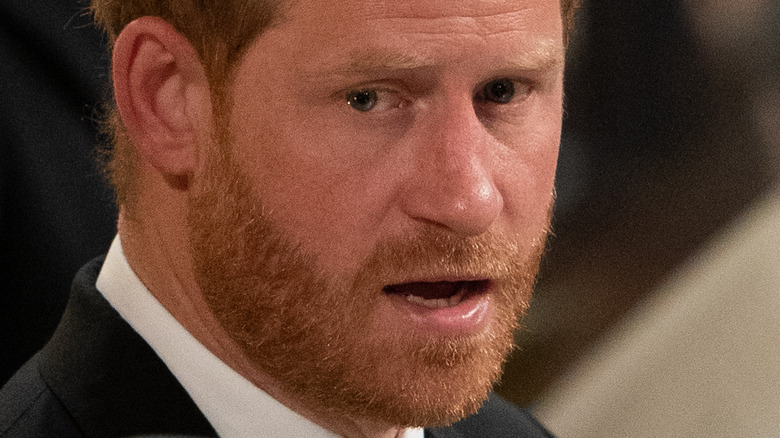 Prince Harry staring with an open mouth