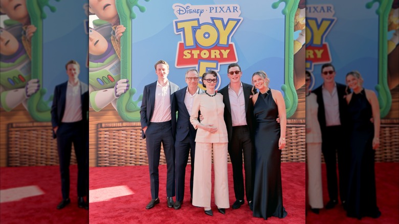 Joan Cusack posing with her family