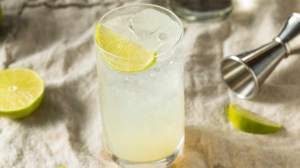 Gin rickey cocktail 