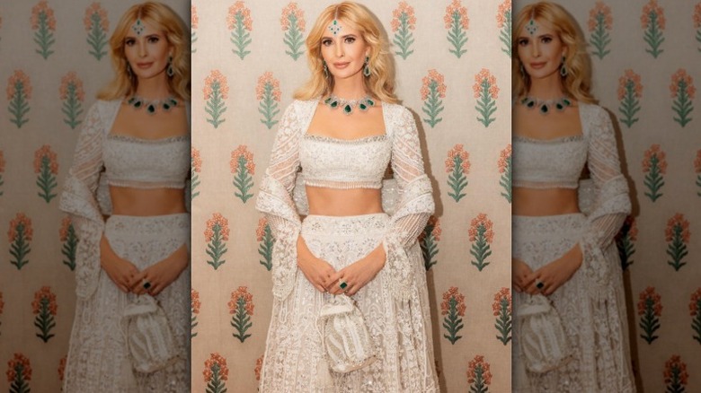 Ivanka Trump posing in Indian attire