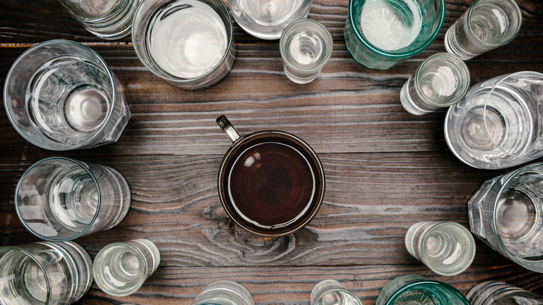 various drinks on a table