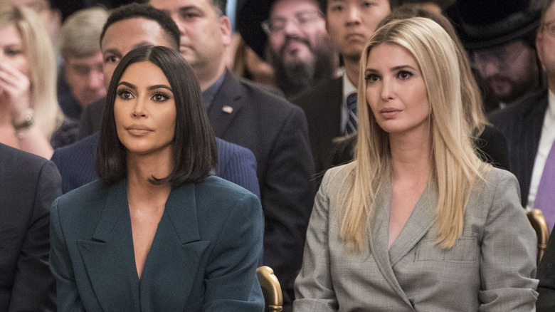 Kim Kardashian and Ivanka Trump at political event 