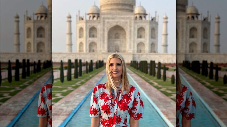 Ivanka Trump posing with men