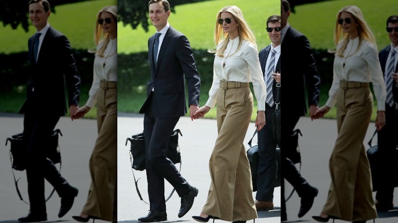 Ivanka Trump and husband walking