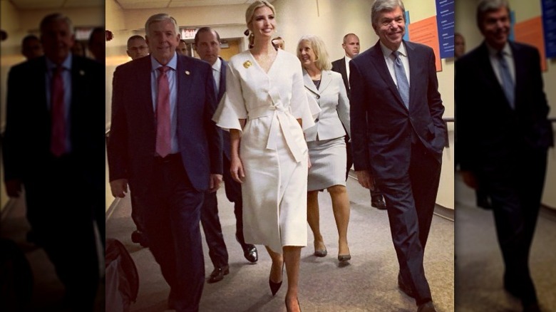 Ivanka Trump walking with group