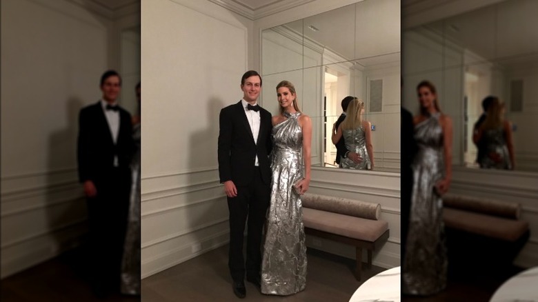 Ivanka Trump and husband posing