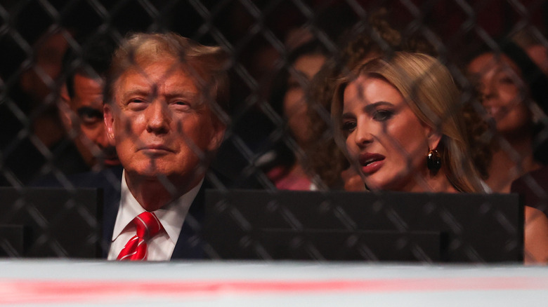 Donald and Ivanka Trump watching UFC fight