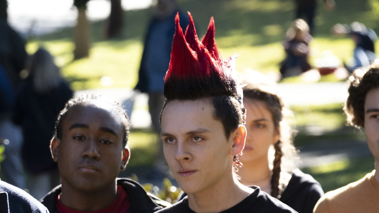 Jacob Bertrand playing Hawk in Cobra Kai