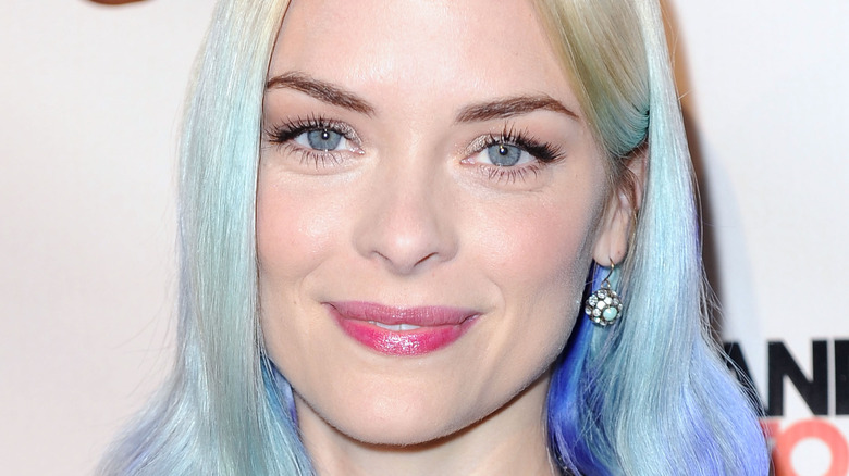 Jaime King with ombré blue hair 