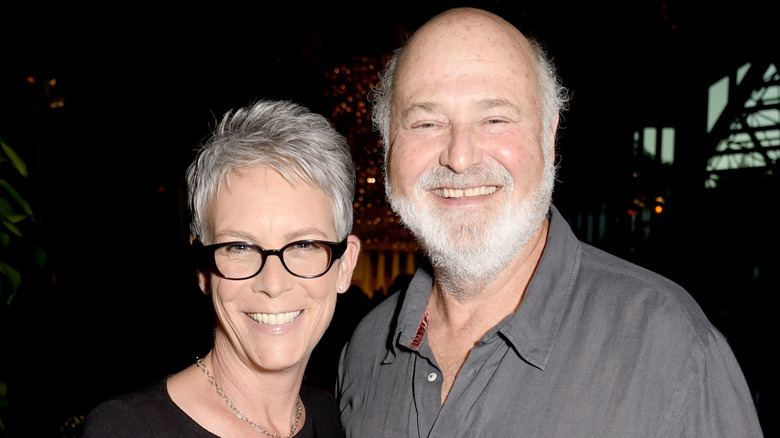 Jamie Lee Curtis and Rob Reiner smiling
