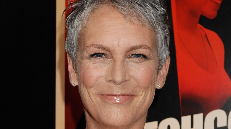 Jamie Lee Curtis smiles at an event