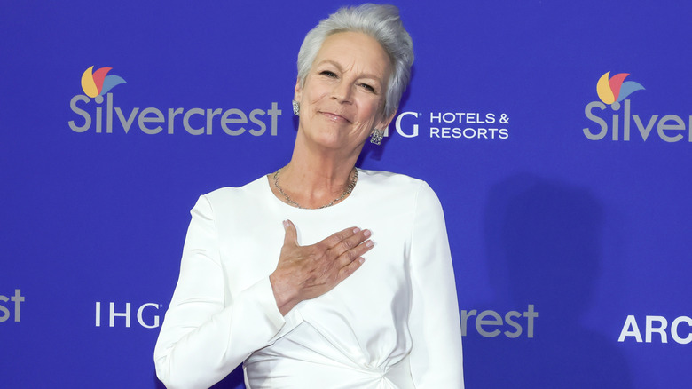 Jamie Lee Curtis smiling at the Palm Springs International Festival Gala in 2025