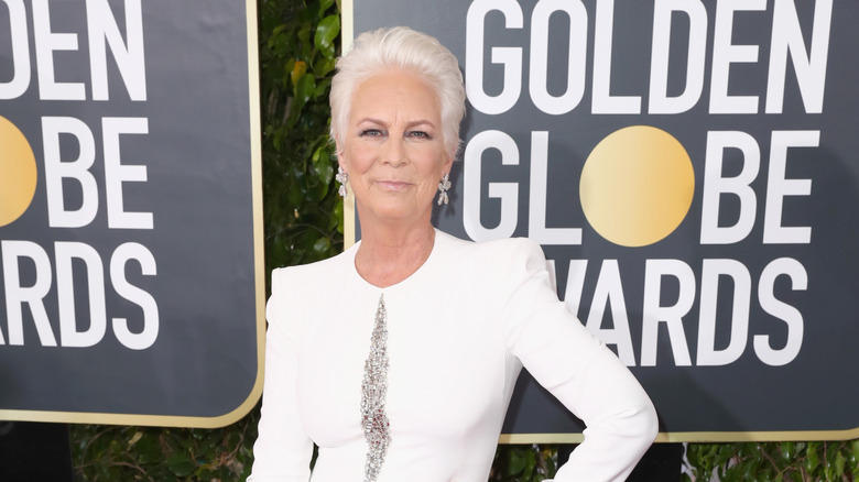 Jamie Lee Curtis smiling at the 2019 Golden Globes