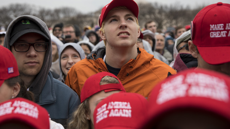 a sea of MAGA hats