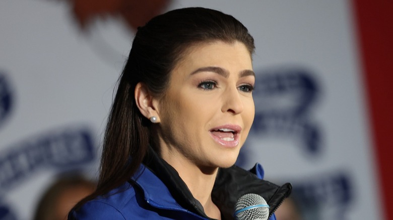 Casey DeSantis speaks at a campaign event in Council Bluffs, IA (2024)