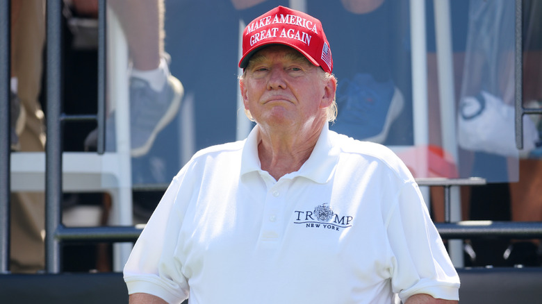 President Donald Trump at the Trump National Golf Club