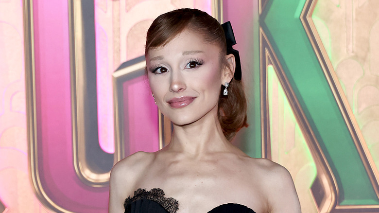 Ariana Grande on the red carpet of "Wicked: For Good!" New York premiere