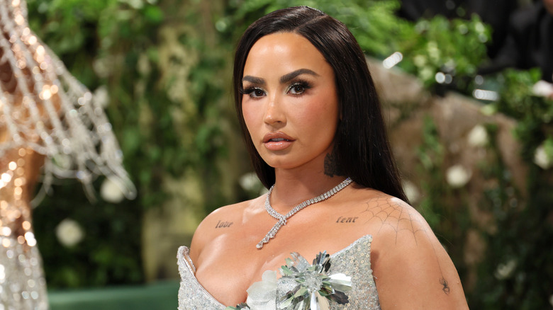 Demi Lovato looking serious