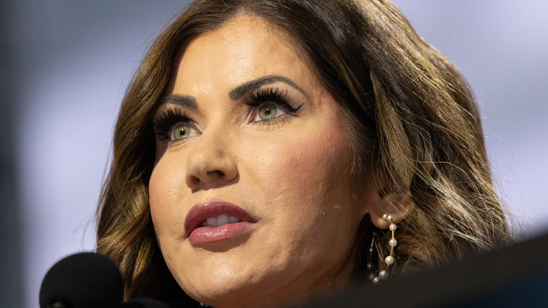 Kristi Noem looking serious