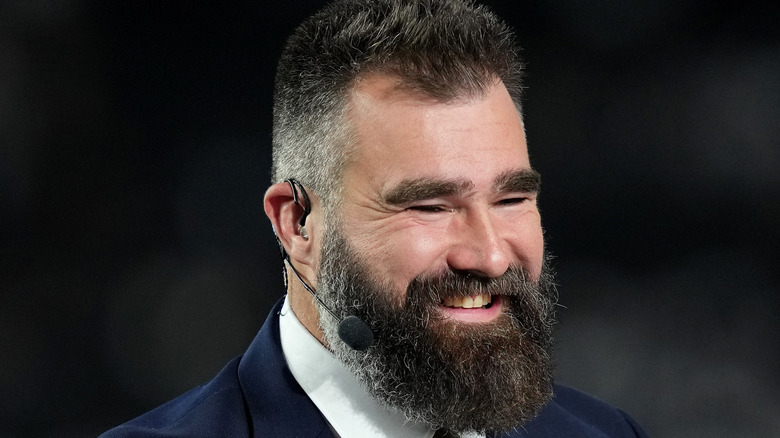 Jason Kelce photographed inside Allegiant Stadium in Las Vegas, Nevada