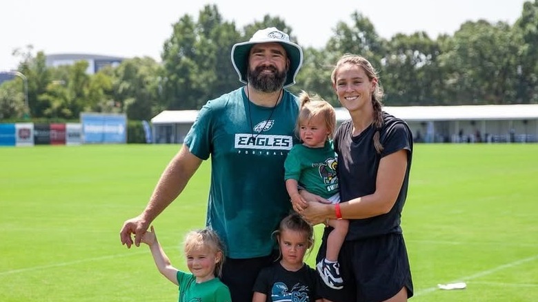 Jason Kelce with his family