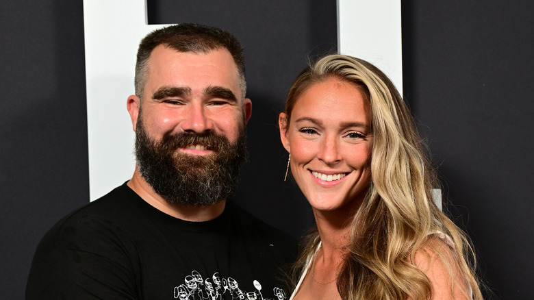 Jason and Kylie Kelce at a red carpet