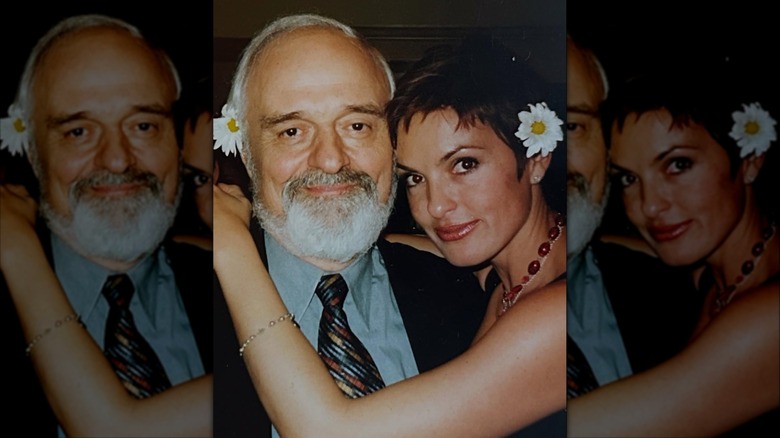Mariska Hargitay hugs Ted Kotcheff