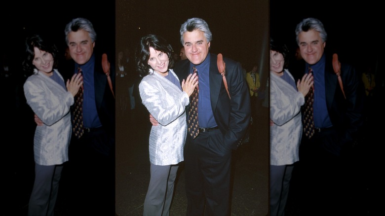 Mavis and Jay Leno holding each other close spotted out together in the 90s