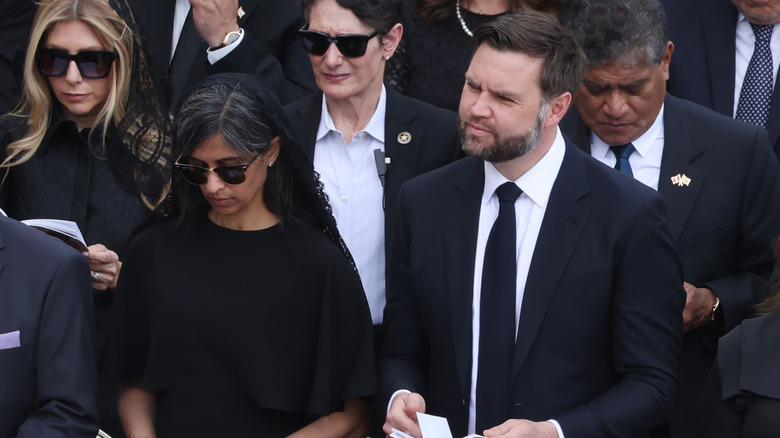 Usha Vance and JD Vance at inaugural Mass