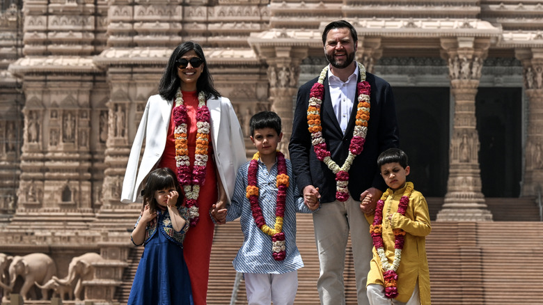 JD and Usha Vance pose with their children
