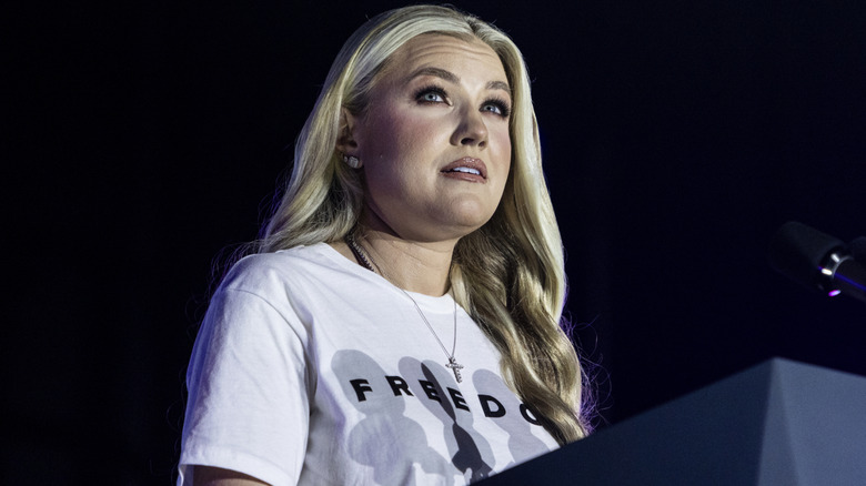 Erika Kirk with a questioning look