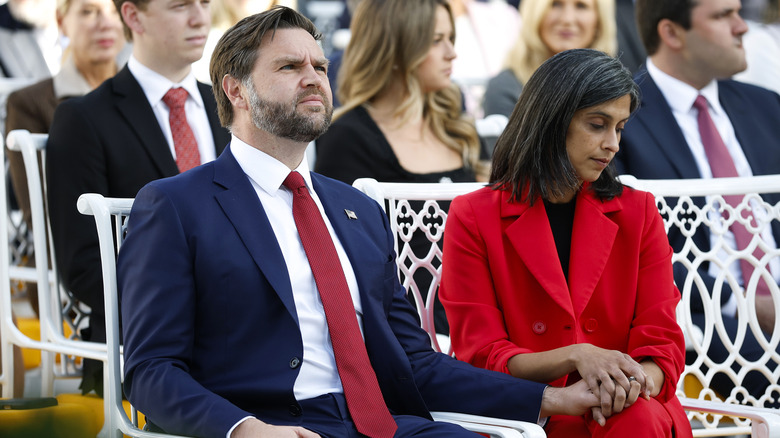 JD and Usha Vance holding hands