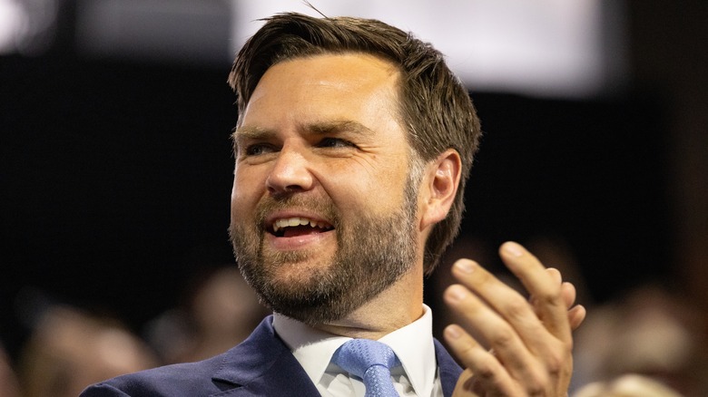 JD Vance clapping at the Republican National Convention