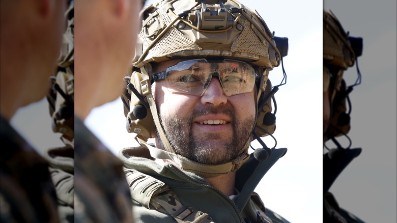 JD Vance speaking with the US Marines