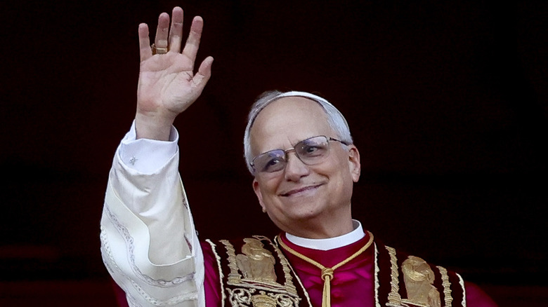 Pope Leo XIV waves to the crowd in Vatican City