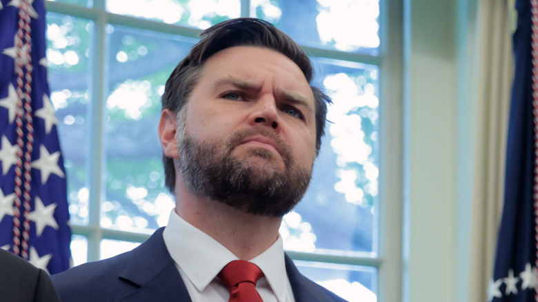 JD Vance scowling