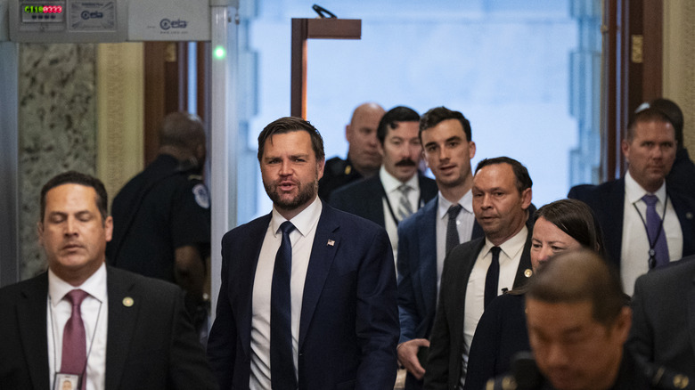 JD Vance walking through Capitol Hill