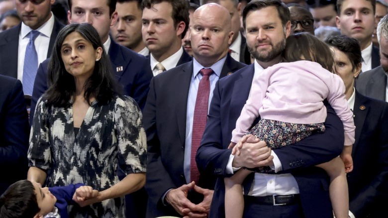 Usha Vance, JD Vance, and their children attend Good Friday Mass in Vatican City, Italy (2025)