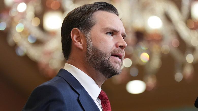 JD Vance looking serious