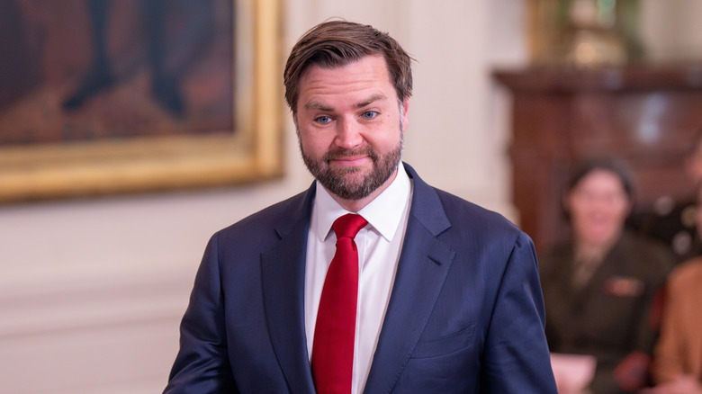 JD Vance at a political event