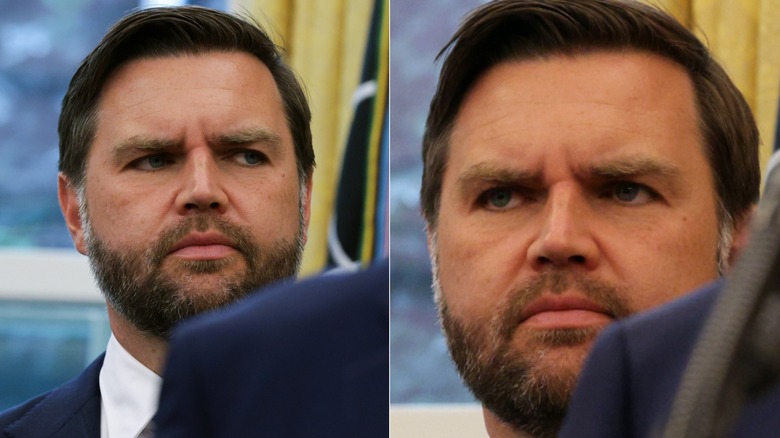 Split image of JD Vance