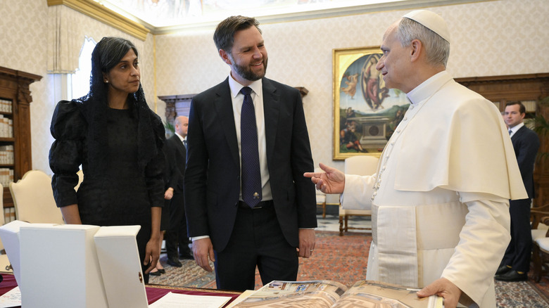 JD and Usha Vance meeting with Pope Leo XIV