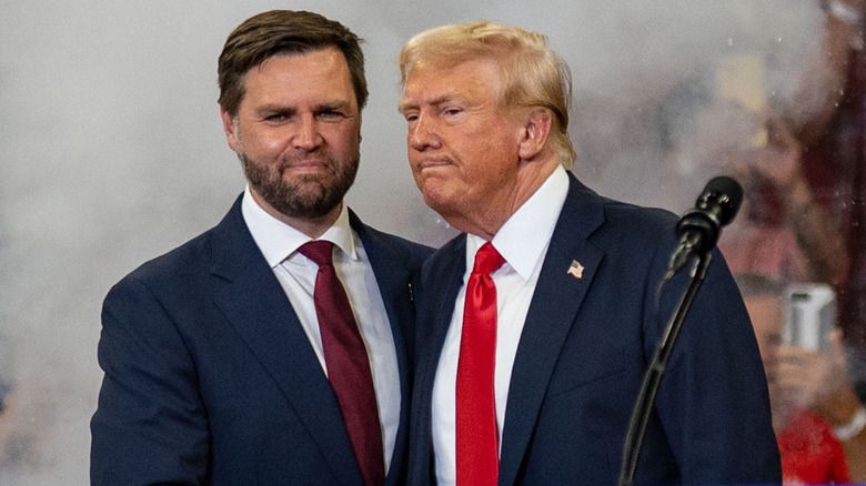 Donald Trump and JD Vance at a rally in Atlanta in August 2024.