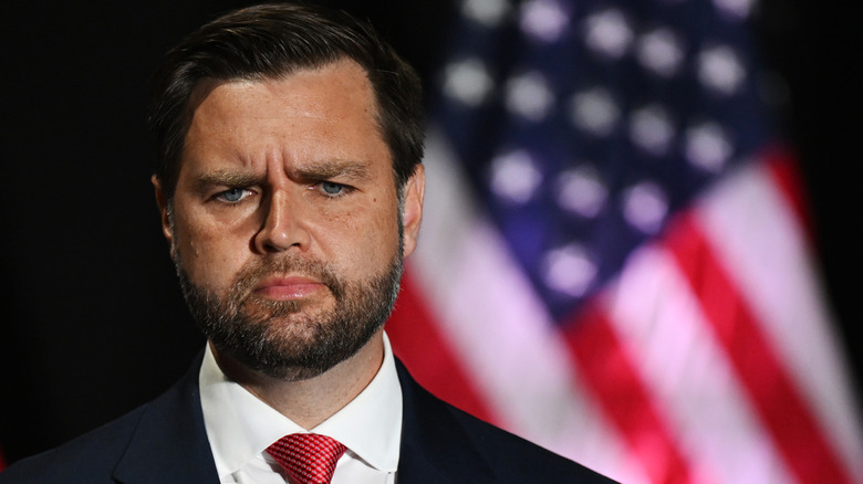 JD Vance looking sad and pouting
