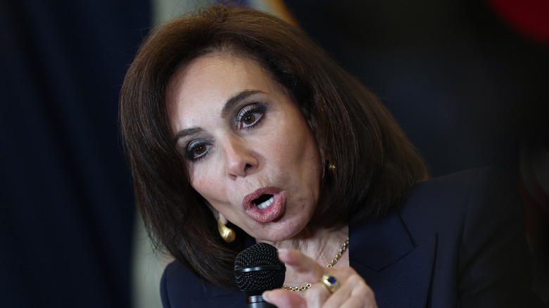 Jeanine Pirro holding a press conference in DC, August 2025
